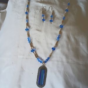 Matching necklace and earrings